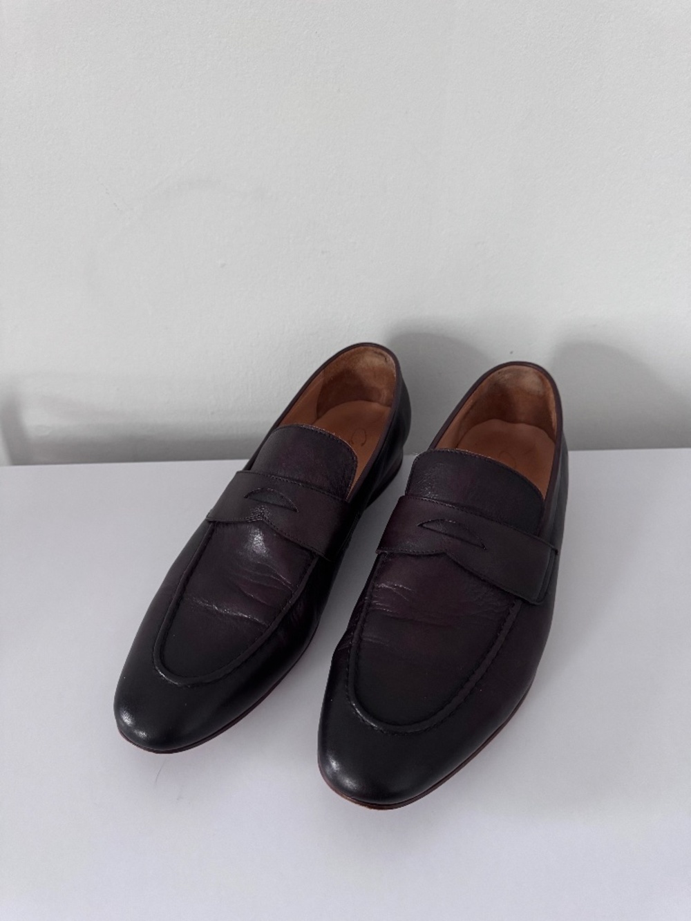 Curatore Novello Dark Brown Leather Penny Loafers - Men’s